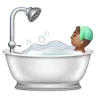 Person Taking Bath: Medium Skin Tone Emoji 🛀🏽 image - WhatsApp style