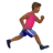 Man Running Facing Right: Medium-Dark Skin Tone