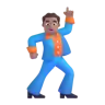 Man Dancing: Medium Skin Tone Emoji 🕺🏽 image - Microsoft 3D Fluent style