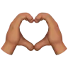 Heart Hands: Medium Skin Tone Emoji 🫶🏽 image - Apple style
