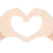 Heart Hands: Light Skin Tone