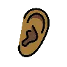 Ear: Medium-Dark Skin Tone Emoji 👂🏾 image - OpenMoji style