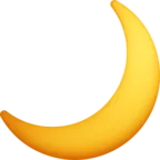 Crescent Moon Emoji 🌙 image - Facebook Meta style