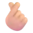 Hand With Index Finger And Thumb Crossed: Medium-Light Skin Tone