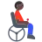 Man In Motorized Wheelchair: Dark Skin Tone