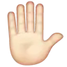 Raised Hand: Light Skin Tone Emoji ✋🏻 image - WhatsApp style