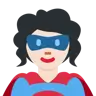 Woman Superhero: Light Skin Tone Emoji 🦸🏻‍♀️ image - Twitter / X (Twemoji) style