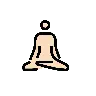 Man In Lotus Position: Light Skin Tone Emoji 🧘🏻‍♂️ image - OpenMoji style
