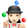 Woman Juggling: Light Skin Tone Emoji 🤹🏻‍♀️ image - Apple style