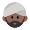 Man Wearing Turban: Medium-Dark Skin Tone Emoji 👳🏾‍♂️ image - Tossface style