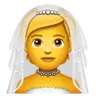 Эмодзи Невеста с вуалью 👰 image - WhatsApp style
