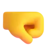 Poing droit Emoji 🤜 image - Microsoft 3D Fluent style