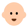 Man: Light Skin Tone, Bald Emoji 👨🏻‍🦲 image - Tossface style