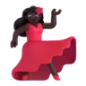 Woman Dancing: Dark Skin Tone Emoji 💃🏿 image - Microsoft 3D Fluent style