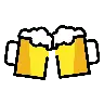Klirren Bierkrüge Emoji 🍻 image - OpenMoji style