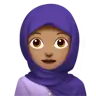 Woman With Headscarf: Medium Skin Tone Emoji 🧕🏽 image - Apple style