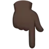 Backhand Index Pointing Down: Dark Skin Tone Emoji 👇🏿 image - Apple style