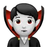 Vampire: Light Skin Tone Emoji 🧛🏻 image - Apple style