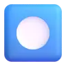 Эмодзи Чёрный круг (запись) ⏺ image - Microsoft 3D Fluent style