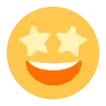 Emoji Grinning Face cu ochi de stele 🤩 image - Tossface style