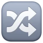 꼬인 오른쪽 방향 화살표 Emoji 🔀 image - Facebook Meta style