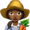 Woman Farmer: Medium-Dark Skin Tone Emoji 👩🏾‍🌾 image - Apple style