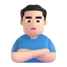 Man Pouting: Light Skin Tone Emoji 🙎🏻‍♂️ image - Microsoft 3D Fluent style