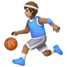 Man Bouncing Ball: Medium Skin Tone Emoji ⛹🏽‍♂️ image - Samsung style