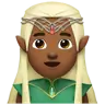 Man Elf: Medium-Dark Skin Tone Emoji 🧝🏾‍♂️ image - Apple style