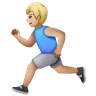 Man Running: Medium-Light Skin Tone Emoji 🏃🏼‍♂️ image - Samsung style