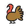 Truthahn Emoji 🦃 image - OpenMoji style