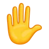 Raised Hand Emoji ✋ image - Telegram style