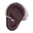 Ear With Hearing Aid: Dark Skin Tone