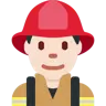 Man Firefighter: Light Skin Tone Emoji 👨🏻‍🚒 image - Twitter / X (Twemoji) style