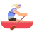 Woman Rowing Boat: Medium-Light Skin Tone