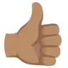 Thumbs Up: Medium Skin Tone Emoji 👍🏽 image - Google Noto Color style
