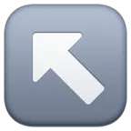 Kuzeybatı Ok Emoji ↖ image - Facebook Meta style