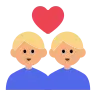 Couple With Heart: Man, Man, Medium-Light Skin Tone Emoji 👨🏼‍❤️‍👨🏼 image - Tossface style