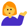 Woman Tipping Hand Emoji 💁‍♀️ image - Tossface style