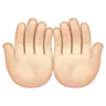 Palms Up Together: Light Skin Tone Emoji 🤲🏻 image - WhatsApp style