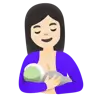 Breast-Feeding: Light Skin Tone Emoji 🤱🏻 image - Google Noto Color style
