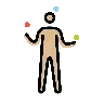 Man Juggling: Medium-Light Skin Tone Emoji 🤹🏼‍♂️ image - OpenMoji style
