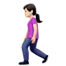Woman Walking: Light Skin Tone Emoji 🚶🏻‍♀️ image - Apple style