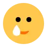 Emoji Față zâmbitoare cu lacrimă 🥲 image - Tossface style