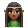 Woman Elf: Medium-Dark Skin Tone Emoji 🧝🏾‍♀️ image - WhatsApp style