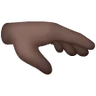 Palm Down Hand: Dark Skin Tone Emoji 🫳🏿 image - Samsung style
