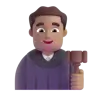 Man Judge: Medium Skin Tone Emoji 👨🏽‍⚖️ image - Microsoft 3D Fluent style