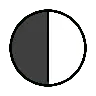 วงกลมสีดำครึ่งซ้าย ◐ image - OpenMoji style