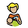 Person Feeding Baby: Medium-Light Skin Tone Emoji 🧑🏼‍🍼 image - OpenMoji style