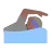 Person Swimming: Medium-Dark Skin Tone